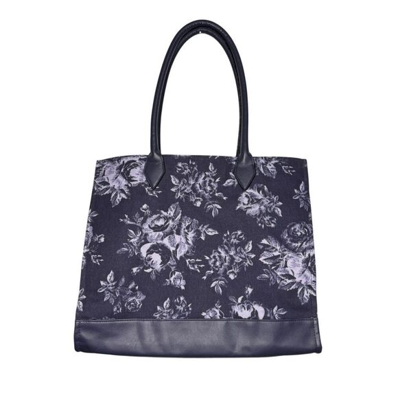 Victoria’s Secret Limited Edition Purple Floral Book Weekender Tote Bag - Picture 4 of 7